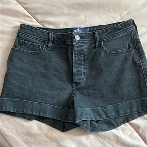 Hollister Women's black washed  Jean Shorts